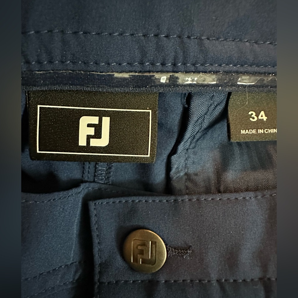 FootJoy Lightweight 9 Inch Inseam Golf Shorts - Navy Size 34 - Picture 6 of 8